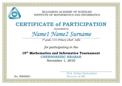 Certificate of Participation